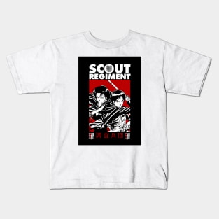 scout regiment attack on titan Kids T-Shirt